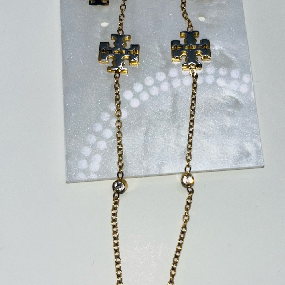 Gold and Black Pendant Necklace